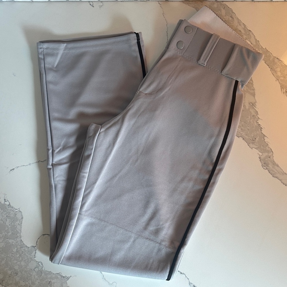New Men's Alleson Athletic Gray Baseball Pants